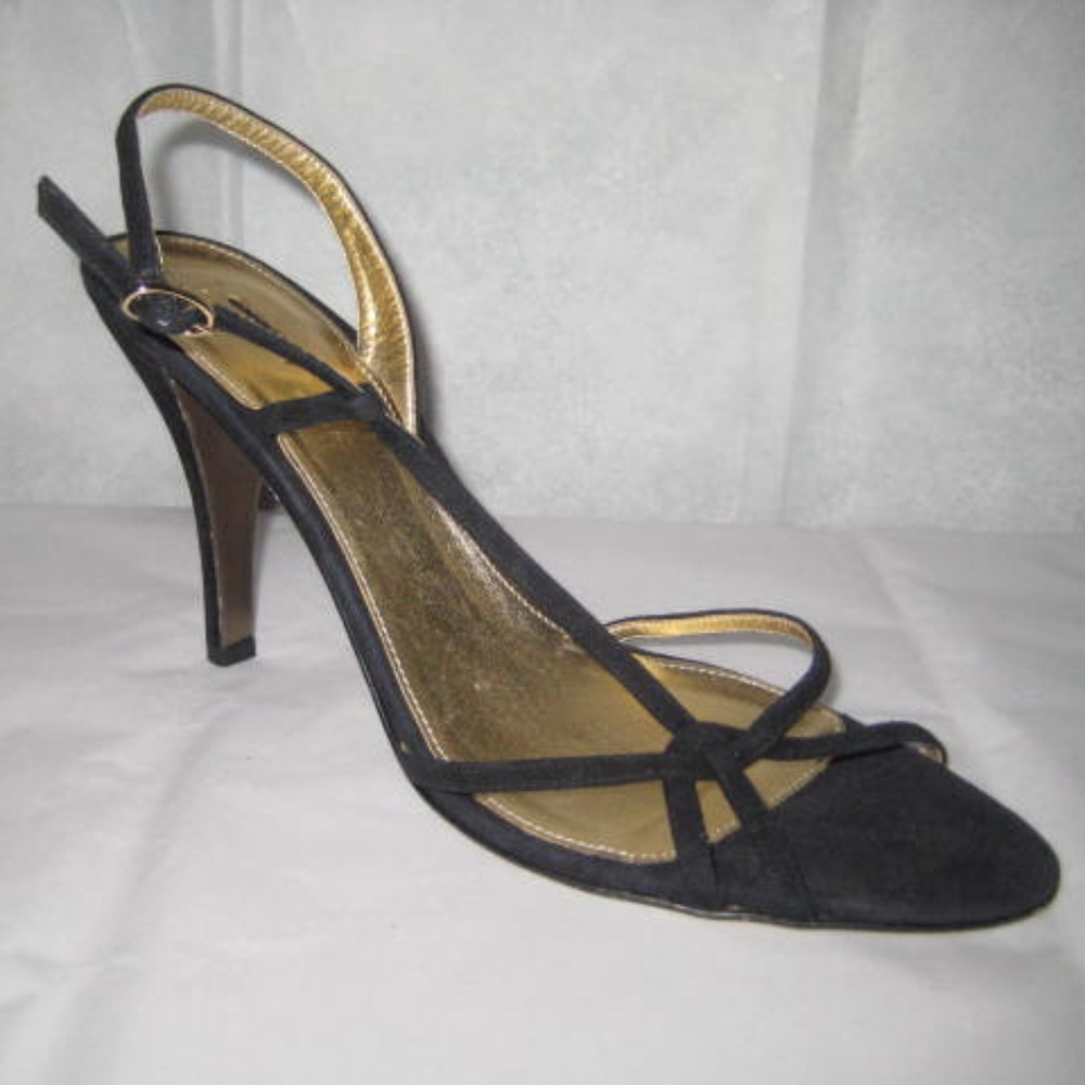 J. Crew Nicolette Strappy Black Suede Heel NWT